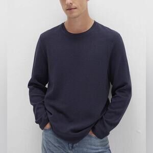 NEW MAVI Basic Crew Neck Long Sleeve Slim Fit Long Sleeve Navy Size Medium